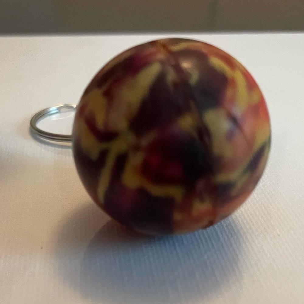 Multicolor bouncy ball Keychain bagtag